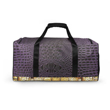 Load image into Gallery viewer, CE SOIR PURPLE GATOR PRINT, DUFFLE DESIGNER BAGS