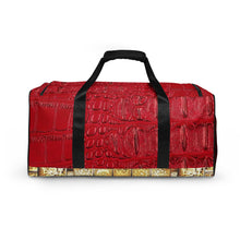 Load image into Gallery viewer, RED GATOR PRINT, DUFFLE DESIGNER BAGS