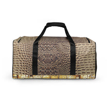 Load image into Gallery viewer, CHAMPAGNE GATOR PRINT, DUFFLE DESIGNER BAGS