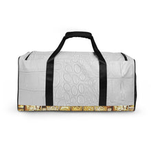 Load image into Gallery viewer, WHITE GATOR PRINT, DUFFLE DESIGNER BAGS