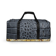 Load image into Gallery viewer, KASHMIR BLUE GATOR PRINT, DUFFLE DESIGNER BAGS