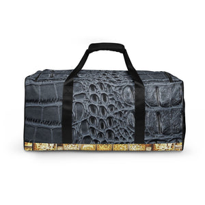 KASHMIR BLUE GATOR PRINT, DUFFLE DESIGNER BAGS