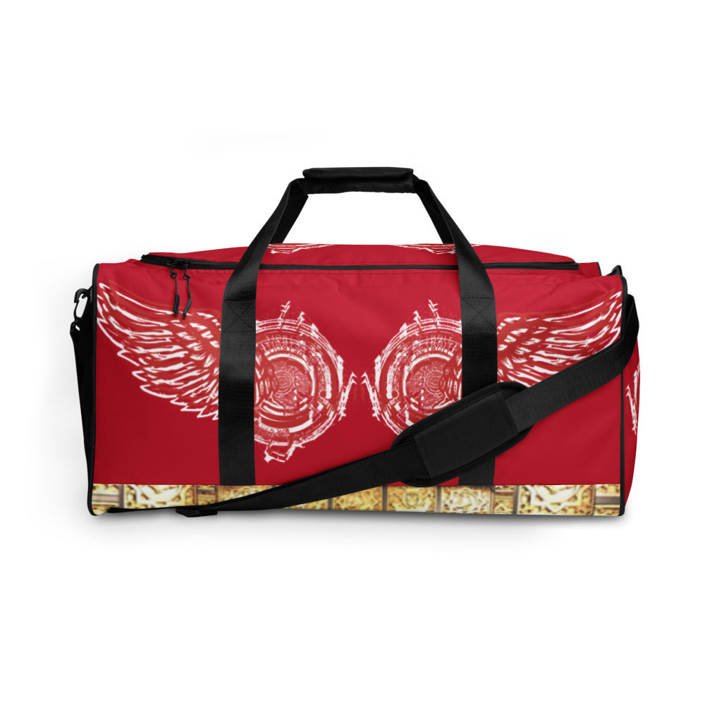 WINGS RED, DUFFLE DESIGNER BAGS
