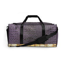 Load image into Gallery viewer, CE SOIR PURPLE GATOR PRINT, DUFFLE DESIGNER BAGS