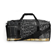 Load image into Gallery viewer, BLACK GATOR PRINT, DUFFLE DESIGNER BAGS