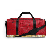 Load image into Gallery viewer, RED GATOR PRINT, DUFFLE DESIGNER BAGS