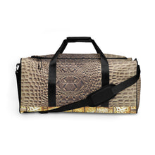 Load image into Gallery viewer, CHAMPAGNE GATOR PRINT, DUFFLE DESIGNER BAGS