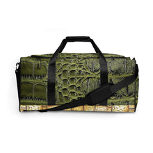 Load image into Gallery viewer, GREEN, GATOR PRINT, DUFFLR DESIGNER BAGS