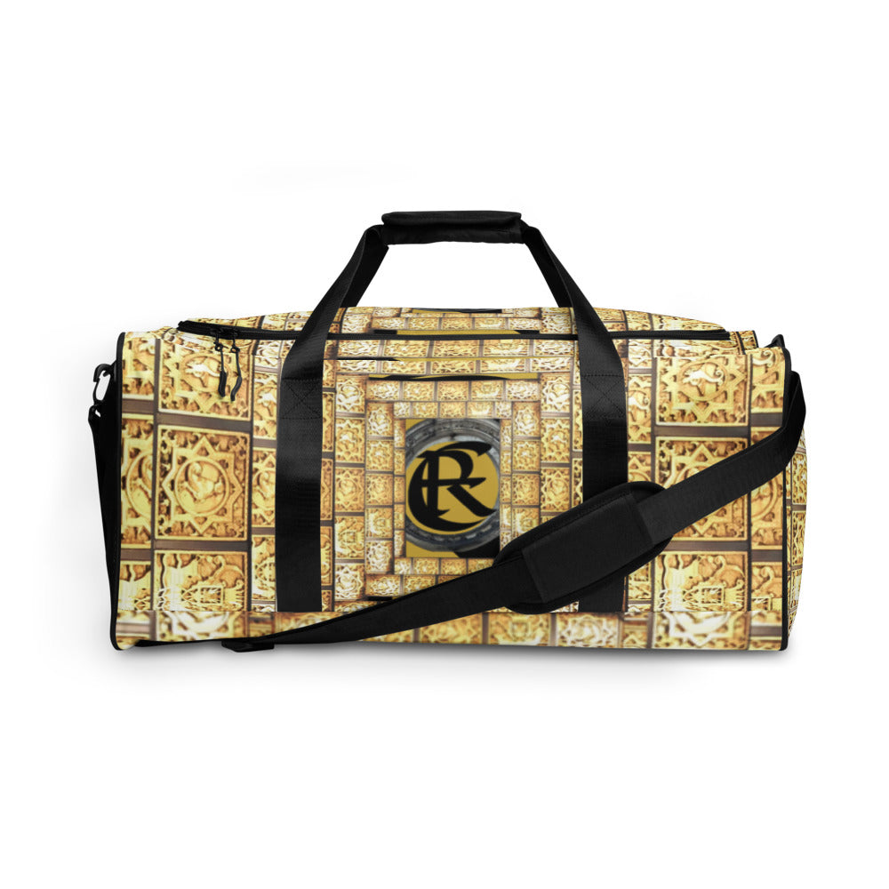 GOLD LOGO PRINT, DUFFLE DESIGNER BAGS