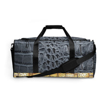 Load image into Gallery viewer, KASHMIR BLUE GATOR PRINT, DUFFLE DESIGNER BAGS