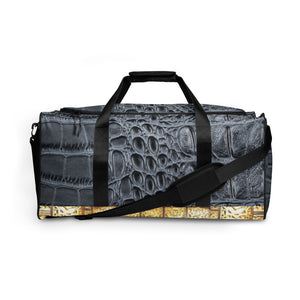 KASHMIR BLUE GATOR PRINT, DUFFLE DESIGNER BAGS