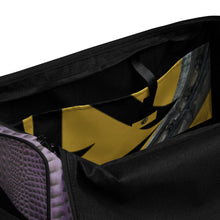 Load image into Gallery viewer, CE SOIR PURPLE GATOR PRINT, DUFFLE DESIGNER BAGS