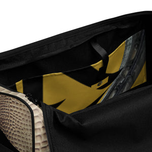 CHAMPAGNE GATOR PRINT, DUFFLE DESIGNER BAGS