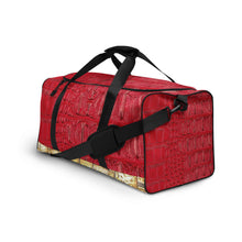 Load image into Gallery viewer, RED GATOR PRINT, DUFFLE DESIGNER BAGS