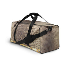 Load image into Gallery viewer, CHAMPAGNE GATOR PRINT, DUFFLE DESIGNER BAGS