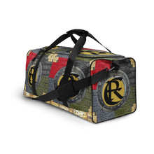 Load image into Gallery viewer, RED, BLUE, BLACK,GREEN, GATOR PRINT, LOGO DUFFLE DESIGNER BAGS