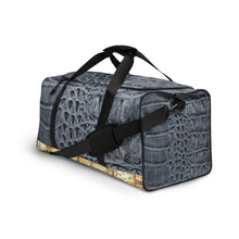 Load image into Gallery viewer, KASHMIR BLUE GATOR PRINT, DUFFLE DESIGNER BAGS