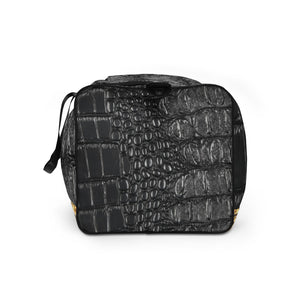 BLACK GATOR PRINT, DUFFLE DESIGNER BAGS