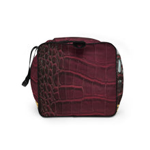 Load image into Gallery viewer, RED, BLACK GATOR PRINT, DUFFLE DESIGNER BAGS