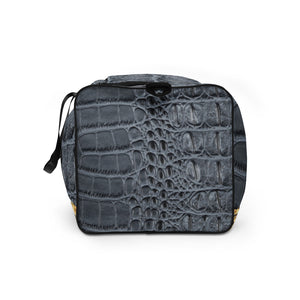 KASHMIR BLUE GATOR PRINT, DUFFLE DESIGNER BAGS