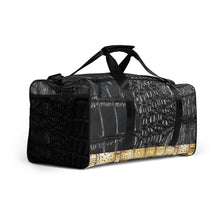 Load image into Gallery viewer, BLACK GATOR PRINT, DUFFLE DESIGNER BAGS