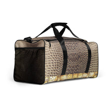 Load image into Gallery viewer, CHAMPAGNE GATOR PRINT, DUFFLE DESIGNER BAGS