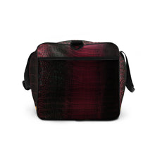 Load image into Gallery viewer, DEEP CERISE PINK AND BLACK GATOR PRINT, DUFFLE DESIGNER BAGS