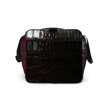 Load image into Gallery viewer, RED, BLACK GATOR PRINT, DUFFLE DESIGNER BAGS