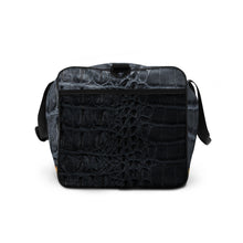 Load image into Gallery viewer, KASHMIR BLUE GATOR PRINT, DUFFLE DESIGNER BAGS