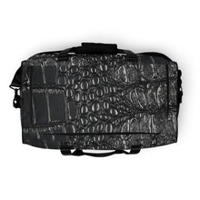 Load image into Gallery viewer, BLACK GATOR PRINT, DUFFLE DESIGNER BAGS