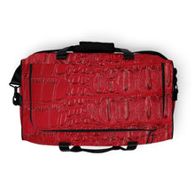 Load image into Gallery viewer, RED GATOR PRINT, DUFFLE DESIGNER BAGS