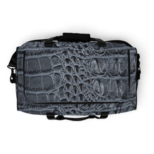 Load image into Gallery viewer, KASHMIR BLUE GATOR PRINT, DUFFLE DESIGNER BAGS