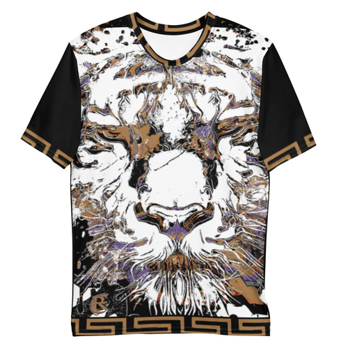 GOLD ROOM COLORS LIONS FACE MENS t-shirt