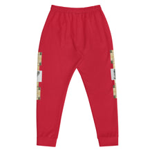 Load image into Gallery viewer, RED WITH BLACK, WHITE GATOR PRINT, MEN’S JOGGERS B.S.B