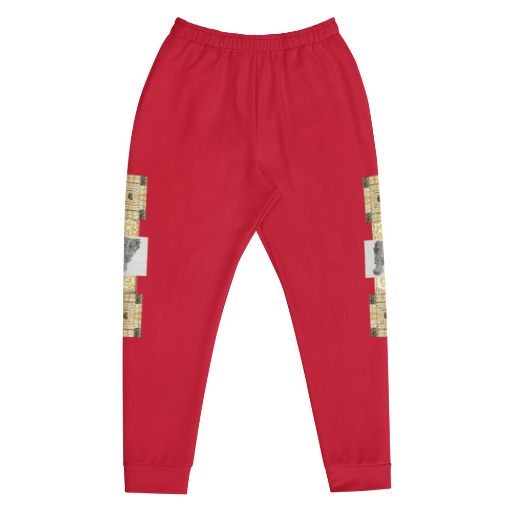 RED WITH BLACK, WHITE GATOR PRINT, MEN’S JOGGERS B.S.B