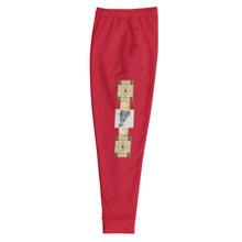 Load image into Gallery viewer, RED WITH BLACK, WHITE GATOR PRINT, MEN’S JOGGERS B.S.B