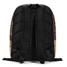 Load image into Gallery viewer, DARK BROWN GATOR PRINT, MINIMALIST BACKPACK DESIGNER BAGS