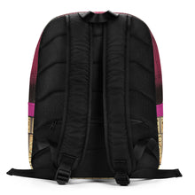 Load image into Gallery viewer, DEEP CERISE PINK AND BLACK GATOR PRINT MINIMALIST BACKPACK DESIGNER BAGS