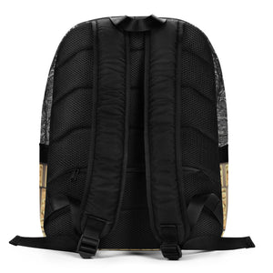 BLACK GATOR PRINT, MINIMALISTIC BACKPACK DESIGNER BAGS