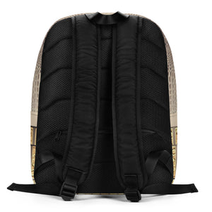 CHAMPAGNE GATOR PRINT, MINIMALIST BACKPACK DESIGNER BAGS