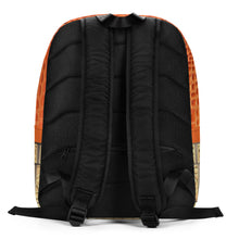 Load image into Gallery viewer, ORANGE GATOR PRINT, MINIMALIST BACKPACK DESIGNER BAGS