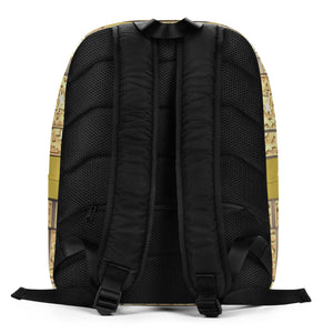 GOLD LOGO PRINT, MINIMALIST BACKPACK DESIGNER BAGS