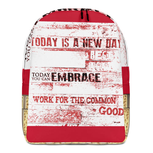 RED SPOKEN WORD,  MINIMALIST BACKPACK DESIGNER BAGS