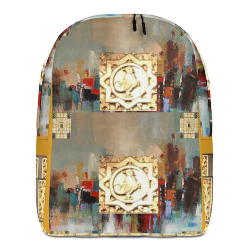 BUTTERCUP ABSTRACT PRINT, MINIMALIST BACKPACK DESIGNER BAGS