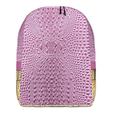 Load image into Gallery viewer, HOPBUSH PINK GATOR PRINT, MINIMALIST BACKPACK DESIGNER BAGS