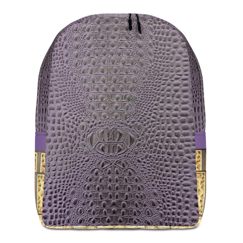 CE SOIR PURPLE GATOR PRINT, MINIMALIST BACKPACK DESIGNER BAGS