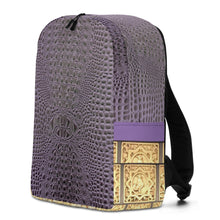 Load image into Gallery viewer, CE SOIR PURPLE GATOR PRINT, MINIMALIST BACKPACK DESIGNER BAGS