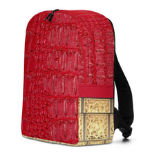 Load image into Gallery viewer, RED GATOR PRINT, MINIMALISTIC BACKPACK DESIGNER BAGS