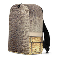 Load image into Gallery viewer, CHAMPAGNE GATOR PRINT, MINIMALIST BACKPACK DESIGNER BAGS