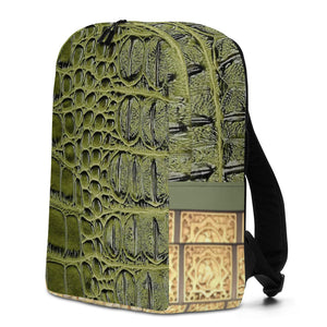 GREEN, GATOR PRINT MINIMALIST BACKPACK DESIGNER BAGS